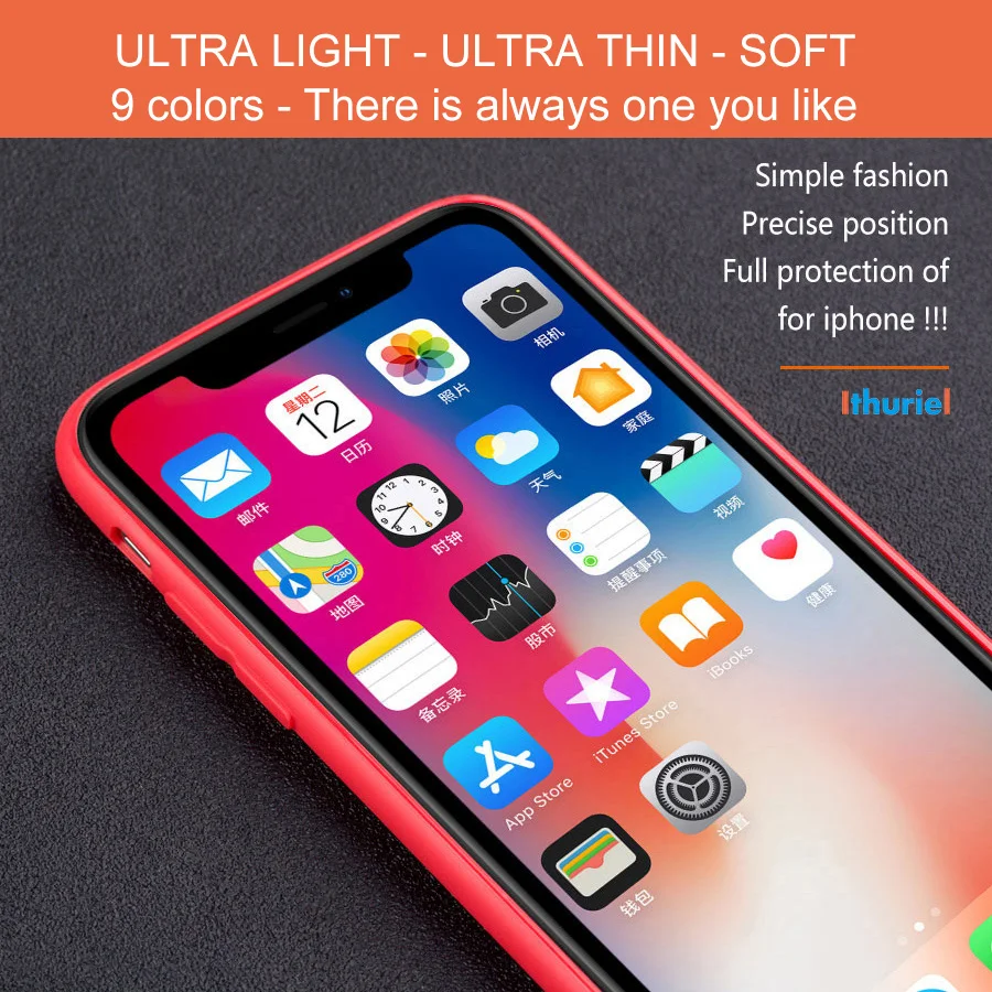 Чехол Ithuriel для iPhone X XR XS Max прозрачный тонкий мягкий цветной чехол из ТПУ iphone 8 7 6s 6