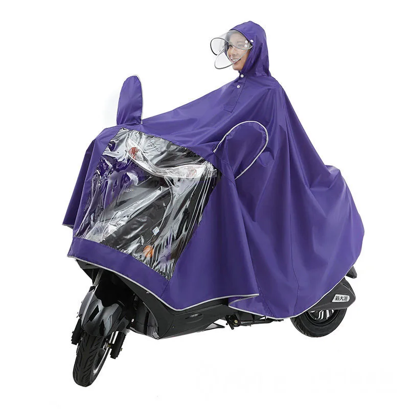 Raincoat double hat cornice raincoat bicycle motorcycle rain belt electric car 042 | Дом и сад