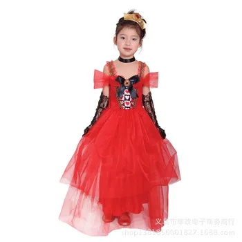 

M-XL Kids Girls Heart Princess Costume Cosplay Movie Anime Fantasia Disfraces Party Fancy Dress Children Halloween Costumes