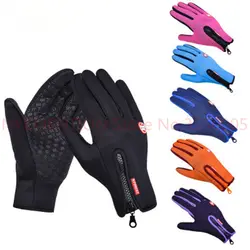 Для женщин кожаные перчатки и варежки вождения Сенсорный экран перчатки мужской женский ветрозащитный Водонепроницаемый перчатки Для