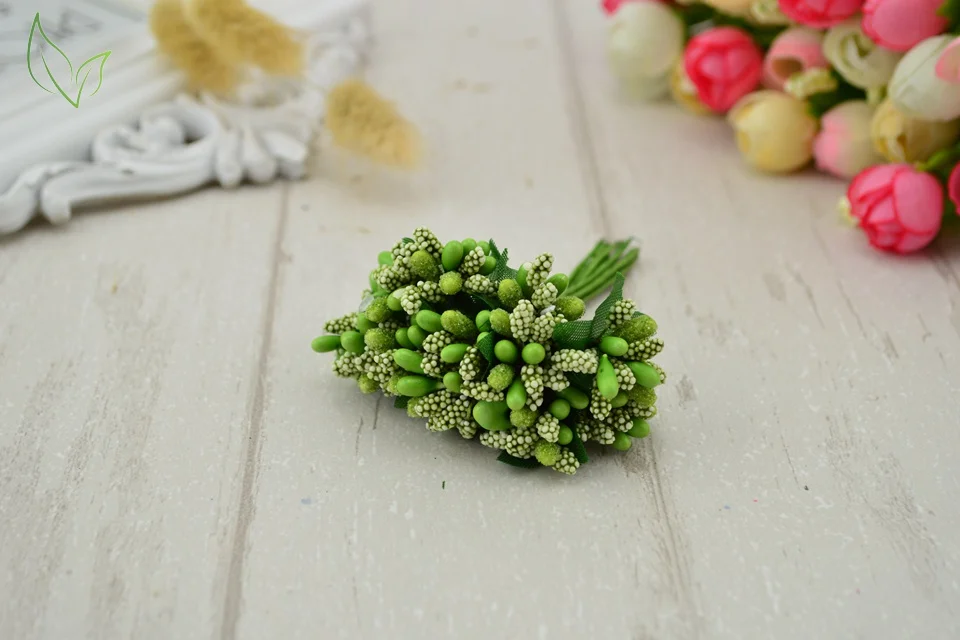 12x Artificial Stamen Bud Flowers Bouquet Wedding Decor DIY Crafts Gift Box BSCA 