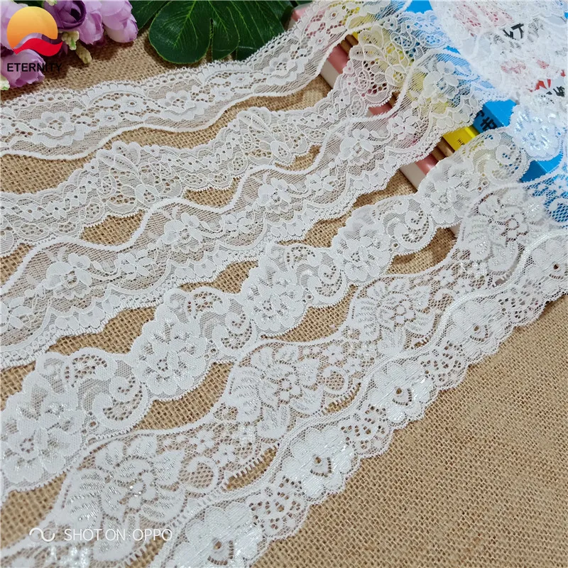 

4-5cm S1033-1African lace fabric white embroidery high quality DIY craft sewing dress dress lace decoration