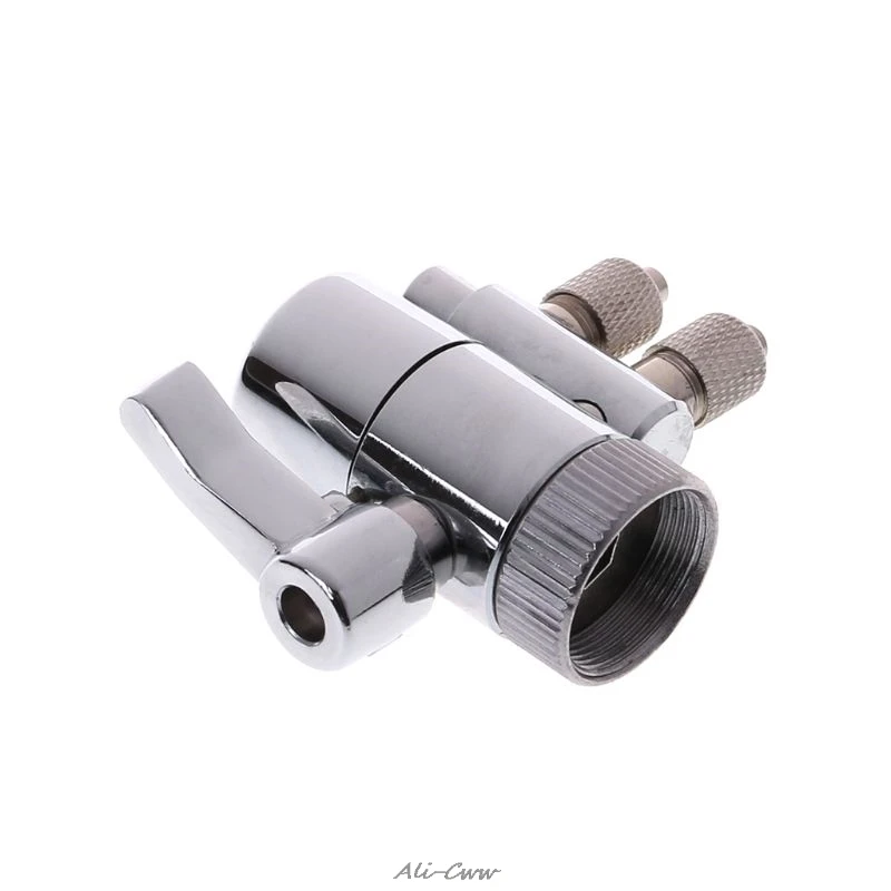Chrome Plated Metal Faucet Aerator Dual Diverter Adapter for Water Purifier Oral Irrigator accessories valve switch