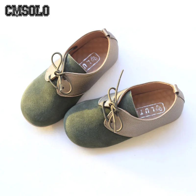 

CMSOLO Children Fashion Shoes Lace-up Boys Girls Casual Shoe Spring Autumn Party School Leather Footwear Child Size 27-33 New