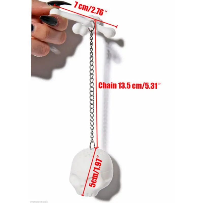 Силиконовый дизайнерский Зеленый чайный пакетик с черепом, ситечко для заварки листьев, фильтр, инструменты, Т-образные кости