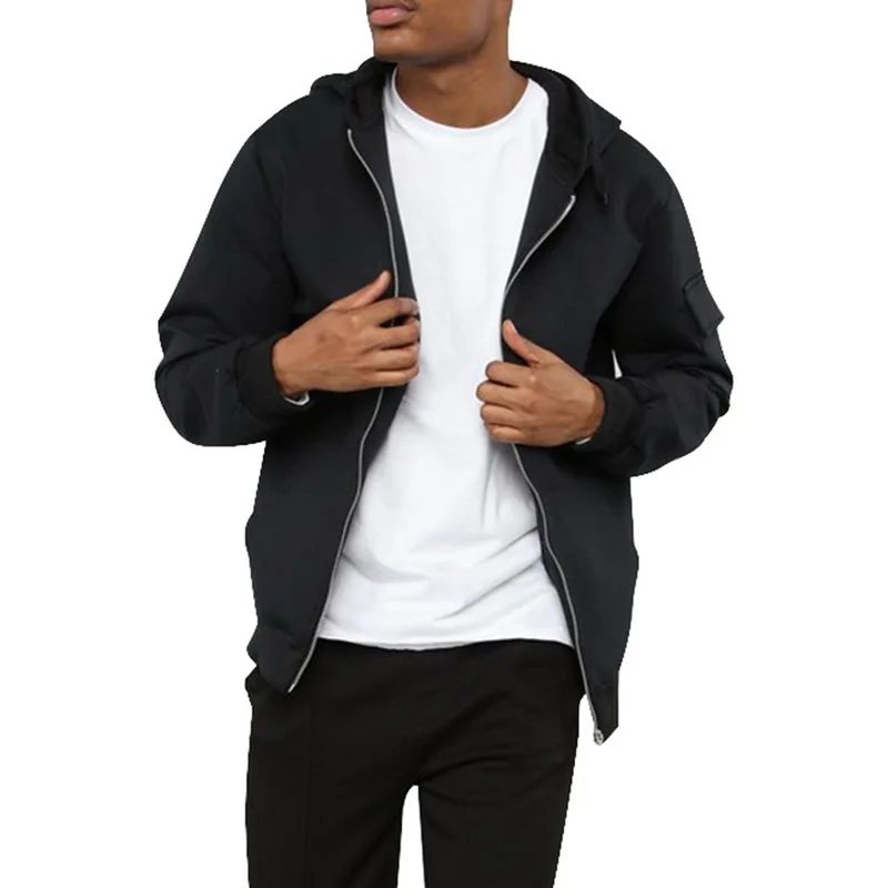 

MJARTORIA 2019 Spring Autumn Fashion Men Full Zipper Hoodie Loose Coat Male Casual Hoodies Solid Color Street Style Sweatshirts