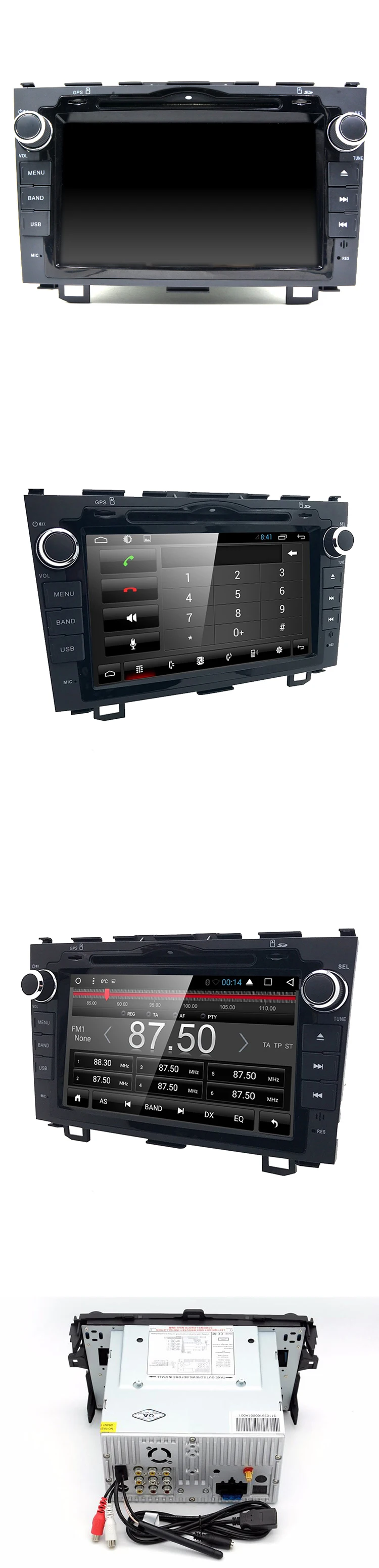 Excellent 2din 9" Quad Core 1+16G Android 8.1 Car Stereo Radio DVD Player with BT Wifi HD 1024*600 MirrorLink for Toyota Prado 2004-2009 6