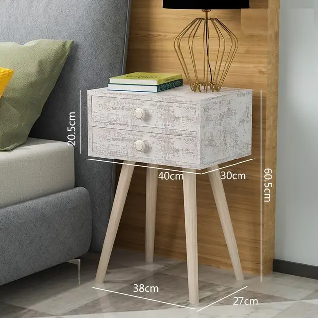 Komidin Mesa Auxiliar Nordic European Shabby Chic Wood Bedroom