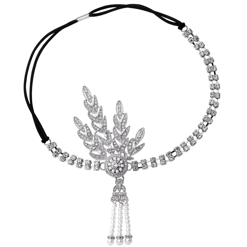 Flapper Hoofdband, jaren 20 hoofddeksel voor vrouwen met Flapper Hoofdband, jaren 20 hoofddeksel voor vrouwen met