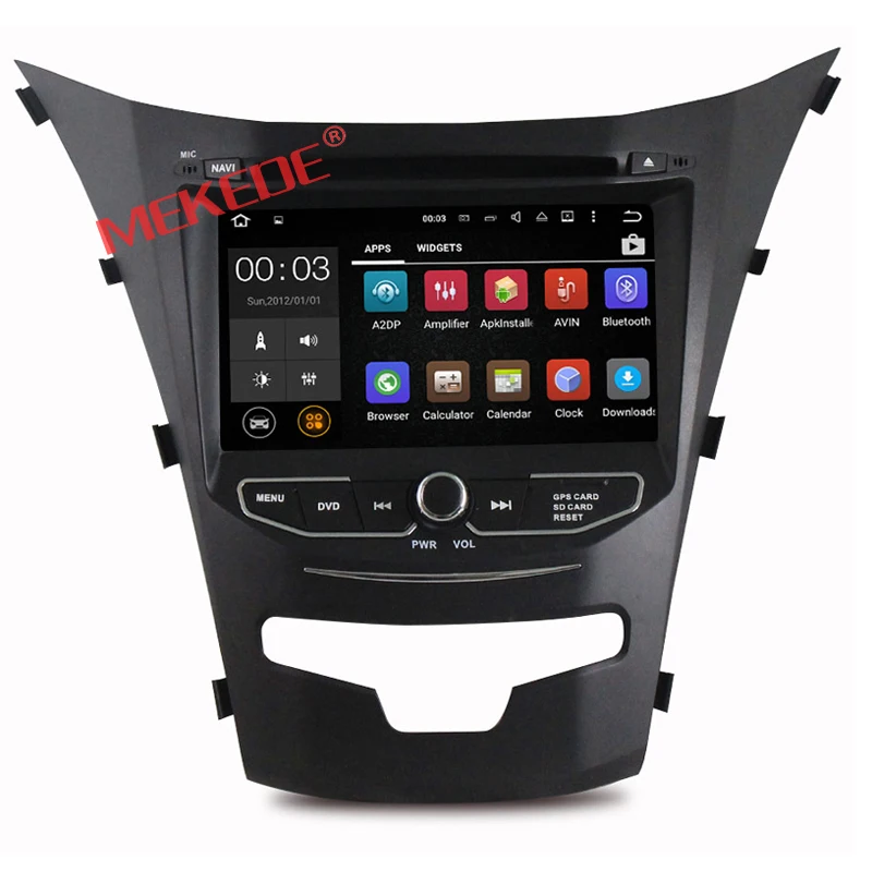 Android 7 1 Car GPS DVD player for Ssangyong Actyon Korando Support Bluetooth OBD2 ELM327 Wifi