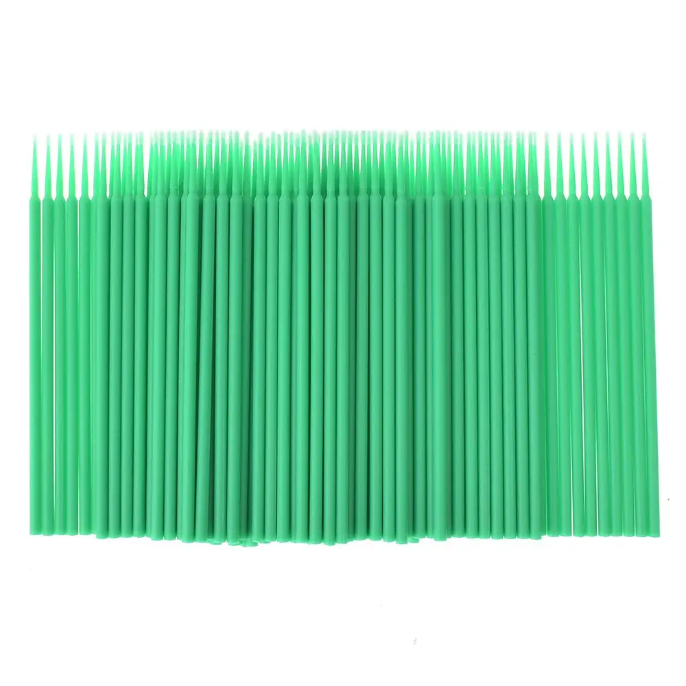 100 шт./пакет одноразовые микрометрические щетка для ресниц тушь для ресниц палочки для кисти мотальные клей для наращивания ресниц, инструменты для макияжа - Handle Color: Зеленый