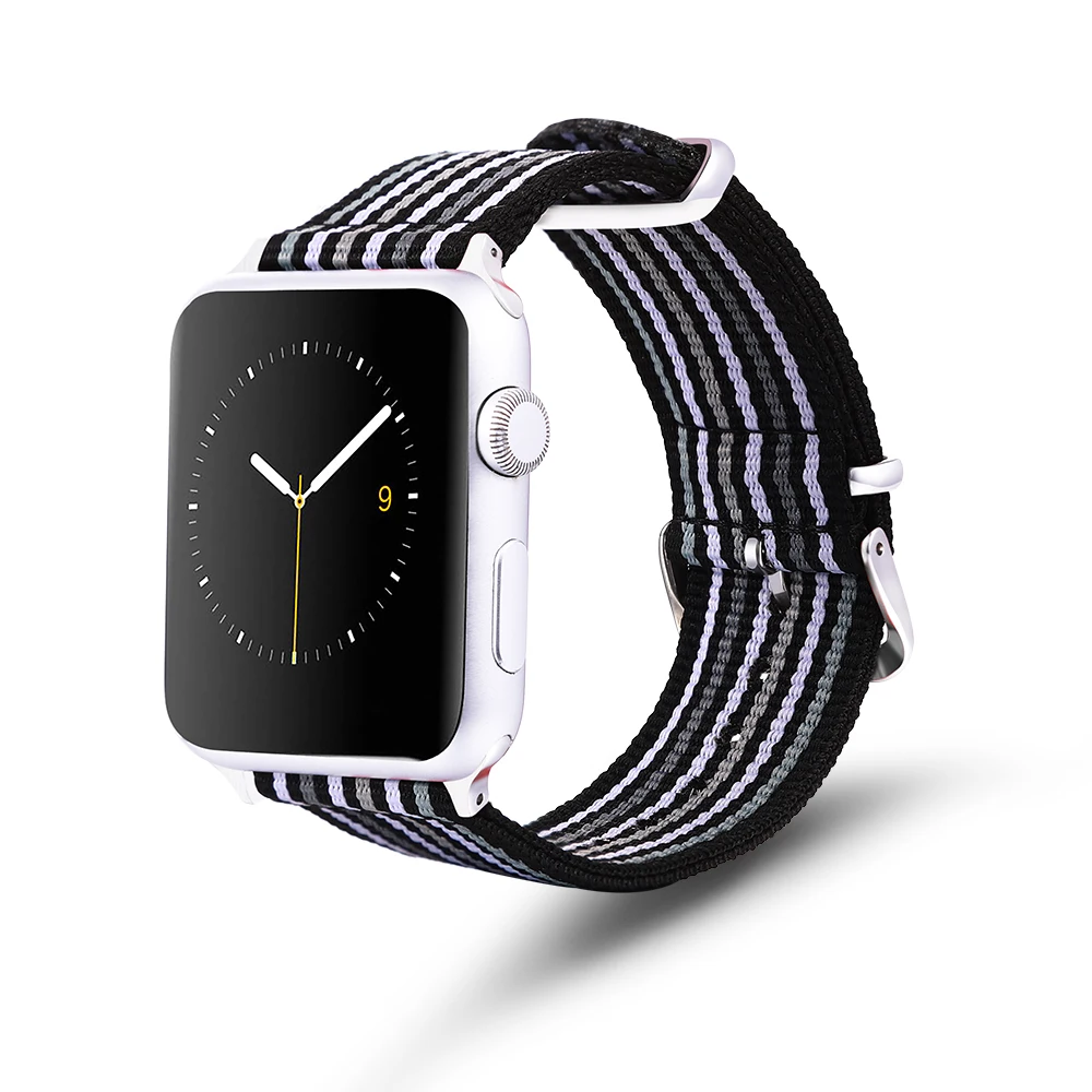 Для apple watch версии нейлоновый ремешок для Watch группа Радужная лента наручных часов
