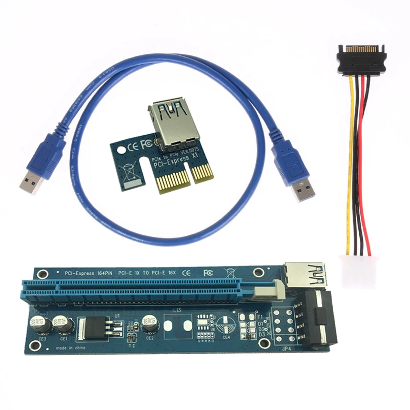 60 см USB 3,0 PCI-E Express 1x до 16x удлинитель Riser Card Adapter pcie 1 до 4 usb для графической видеокарты для Bitcoin Litecoin