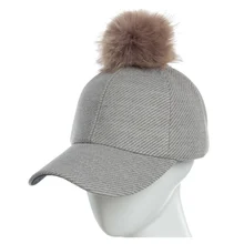 Женская Бейсболка с милым помпоном, комфортная и теплая Бейсболка из чистого хлопка, косая полоска, хлопковая шапка в стиле хип-хоп