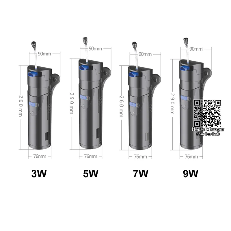 Многофункциональный аквариум ультрафиолетового стерилизатора = 3/5/7/9 Вт УФ лампа+ 10 Вт насос, фильтровальные тампоны& фильтрующий материал бактерий шары включают в себя