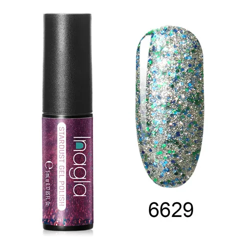 Inagla Starry Series Nail Polish 5ml Red Gold Blue Soak Off UV Gel Polish Glue Lacquer Manicure Nail Art Varnish Tool - Цвет: 6629