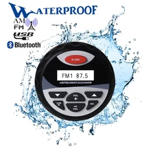 Marine Impermeabile Bluetooth Stereo Audio Radio FM AM Ricevitore Auto MP3 Lettore USB Sistema Audio Per Il Motociclo Boat SPA UTV ATV