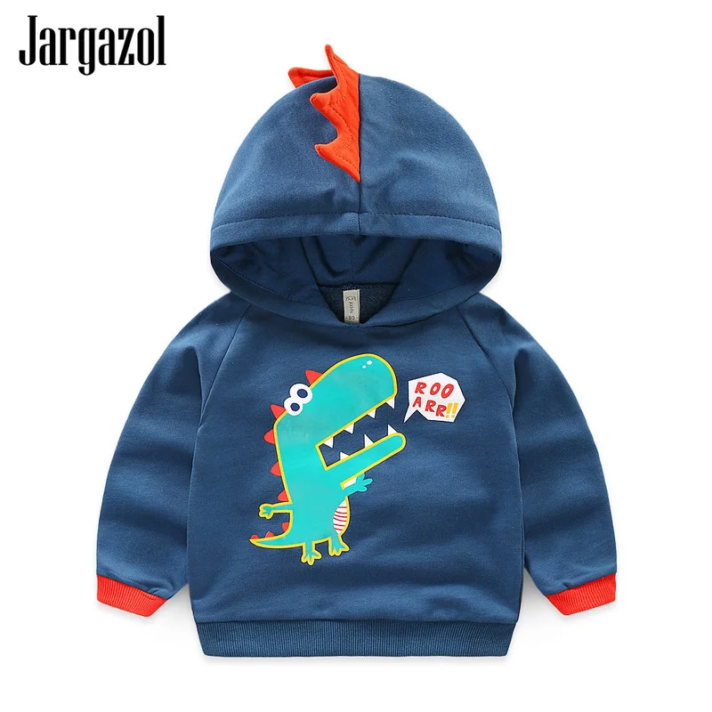 

Jargazol Sweatshirt for Boy Kids Baby Boy Hoodies for Girls Dinosaur Whale Embroidery Autumn 2018 Fashion Korea Little Maven