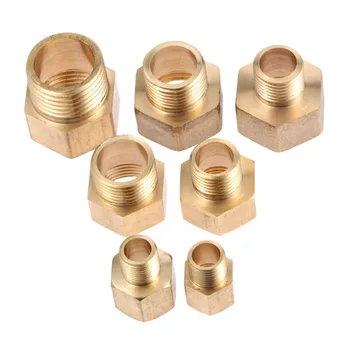 

2Pcs 1/8" 1/4" 3/8" 1/2 PT Male to Female Thread Hex Bushing Pipe Fittings Adapter Connectors Brass Hose Pipe Fittings F/M