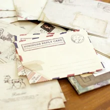 12 шт./партия, милый бумажный конверт, милые мини конверты, винтажные, европейский стиль, для карт, скрапбукинг, подарок