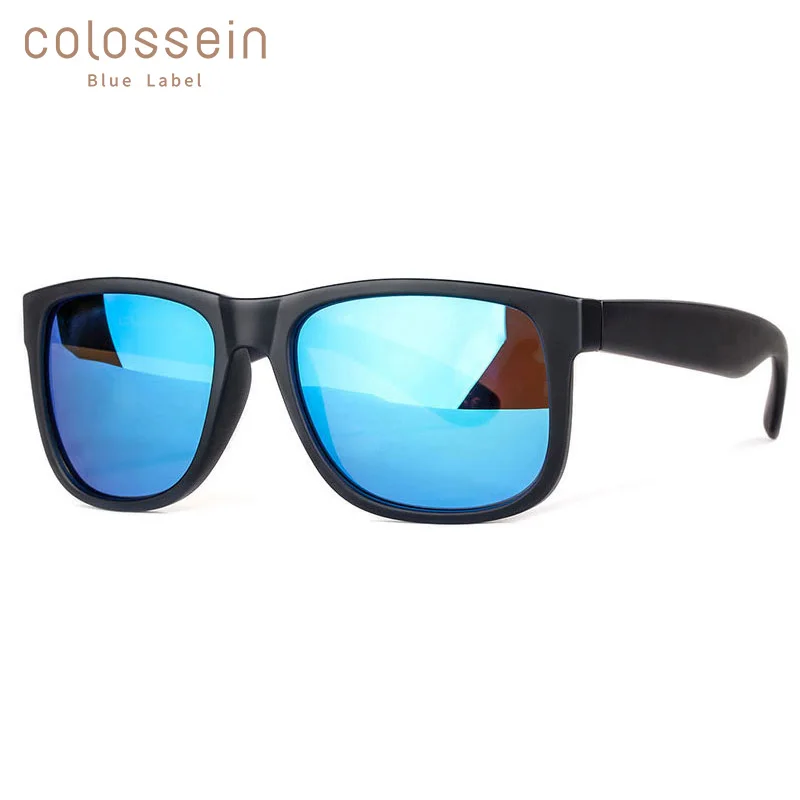COLOSSEIN винтажные солнцезащитные очки мужская мода формальная квадратная черная рамка поляризованные солнцезащитные очки мужские для Рыбалки вождения очки UV400