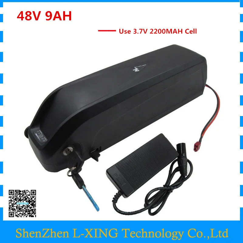 

500W 48V 9AH electric bicycle battery 48V down tube lithium ion battery with 5V 1A USB port 54.6V 2A Charger