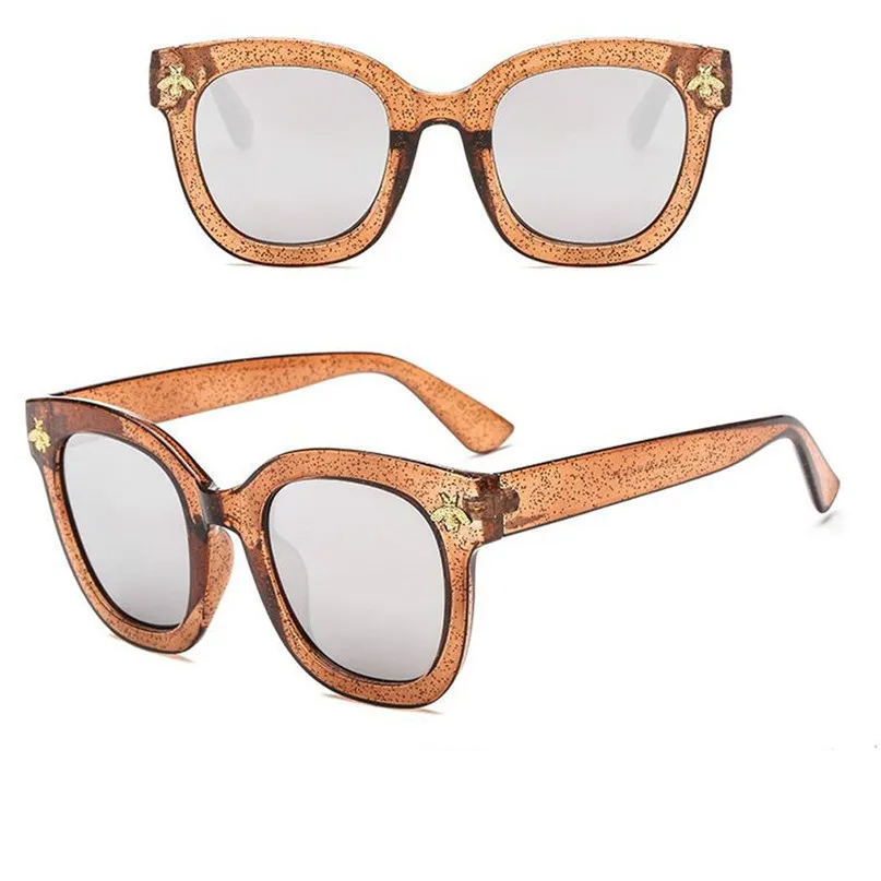 2018 Women Man Vintage Bees Sunglasses Retro Big Frame Eyewear Cycling Glasses Sunglasses Women Sports Glasses #2M30 (9)