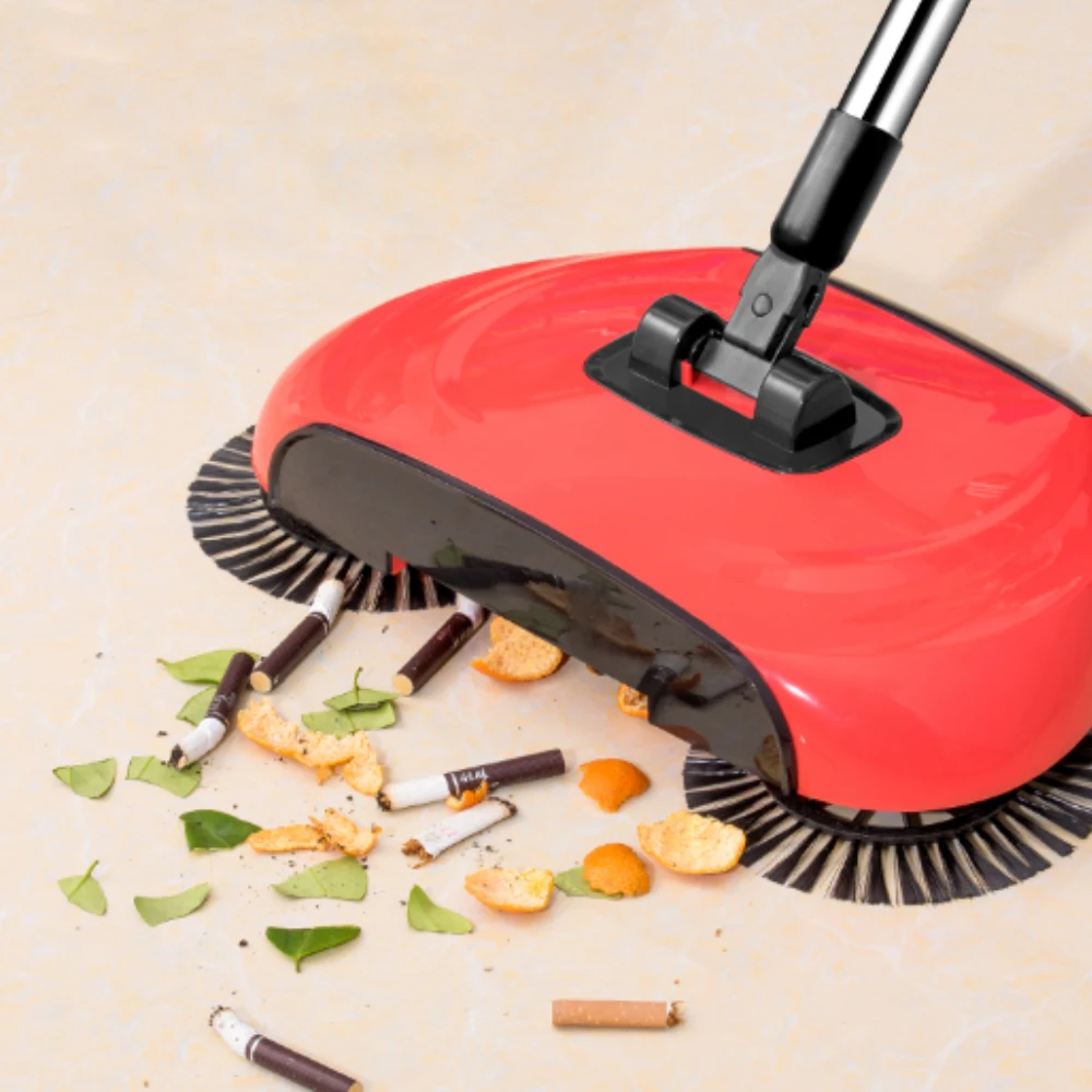 

Automatic Hand Push Household Lazy Sweeper Broom 360 Degree Rotating Cleaning Sweeping Tool Without Electricity