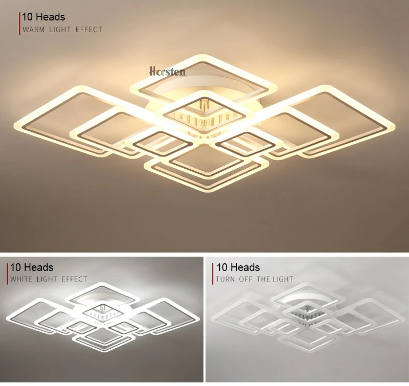 Modern Creative Acrylic LED Ceiling Lights Lamp Overlapping Frames Luxury Ceiling Lamps For Living Room Dining Room Bedroom (6)