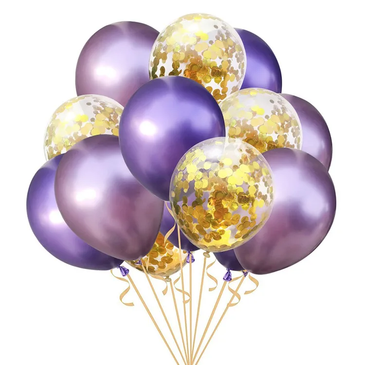 LAPHIL15pcs Wedding Party Balloons Metallic Chrome Latex Balloon Happy Birthday Party Decorations Air Ballon Babyshower Supplies - Цвет: 6