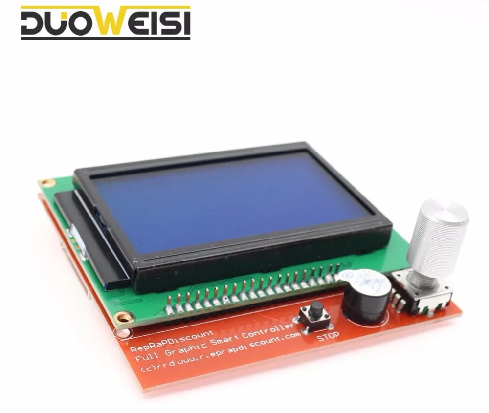 2 UNIDS RAMPS1.4 Rampas 1 4 LCD 12864 Monitor de Pantalla Control Inteligente материнская плата Azul 3D Impresoras|1.4 3d|impresora