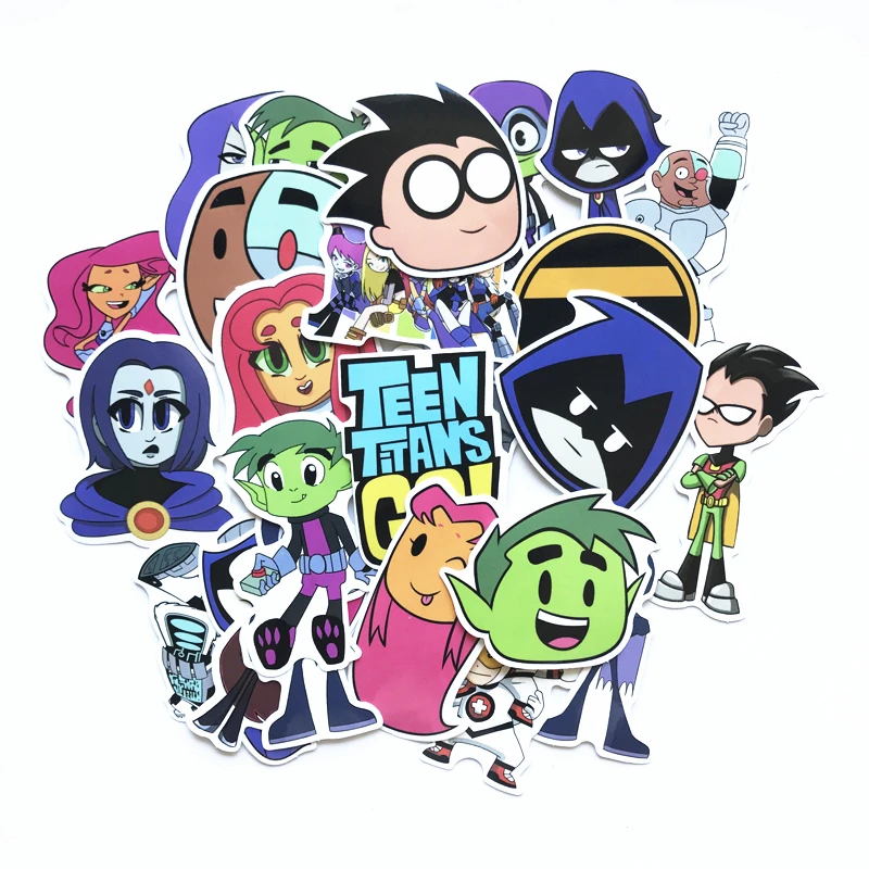 TD ZW 26 шт./лот, американский комикс, Teen Titans Go, наклейка s для сноуборда, ноутбука, багажа, автомобиля, холодильника, автомобиля, Стайлинг, наклейка Pegatina