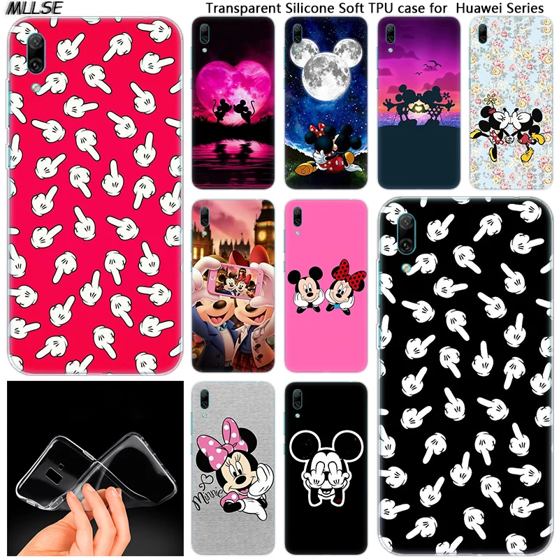 

Mickey Mouse Mickey and Minnie Silicone Case for Huawei Mate 10 20 Lite Pro Enjoy 8 9E Y6 Pro Y5 2017 Y7 Pro Y9 2019 2018 Cover