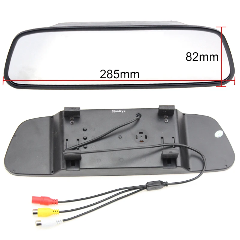 Sinairyu High Resolution 5 Inch HD Rear View Car Interior Mirror Monitor 2CH Video Input 800*480 DC 12V