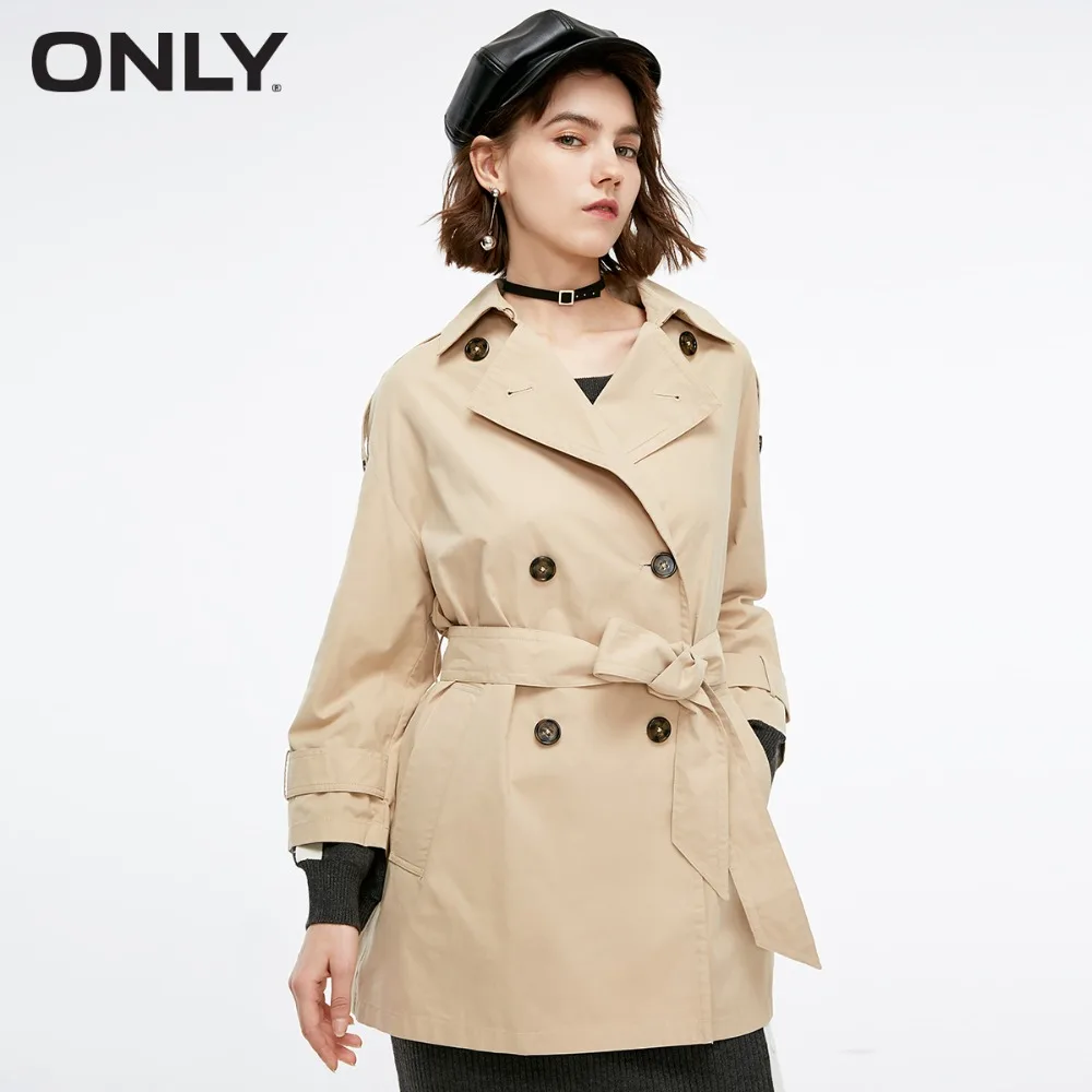 Только женский Зимний Тренч с рукавом три четверти куртка с рукавом три четверти двубортный | 118336550