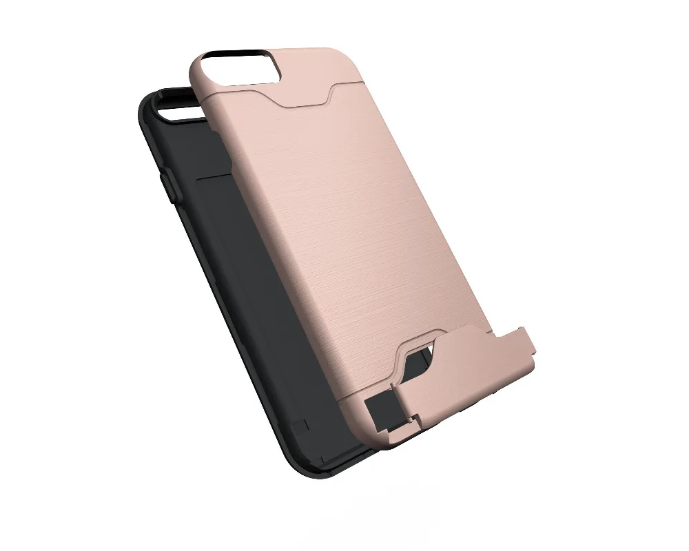 Роскошный чехол 2 в 1 для iphone 6 6s Armor Case скрытый чехол-слайдер со слотом для карт держатель подставка для телефона защитный чехол