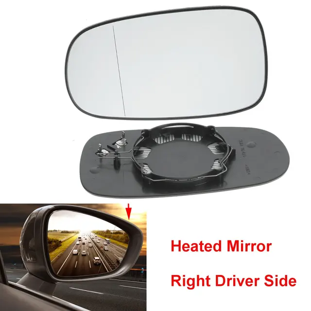 Right Left Passenger Side Wing Mirror Glass Heated Electric For SAAB 9