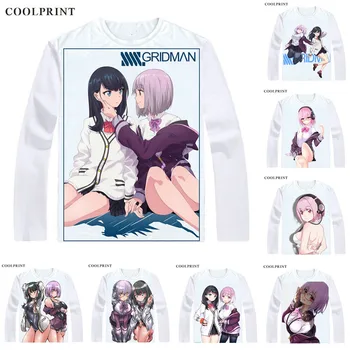 

Shinjou Akane SSSS.Gridman T Shirt Denkou Choujin Gridman the Hyper Agent Men T-shirt Casual Vintage Printed Long Sleeve Shirts