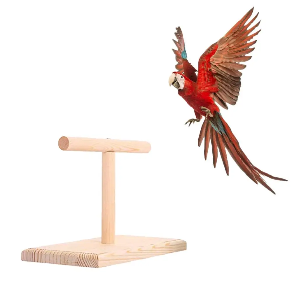 

Pet Parrot Bird Toy Wooden Stand Bird Bite Toy Springboard Parakeet Cockatiels Branch Perches Standing Rack Bird Supplies