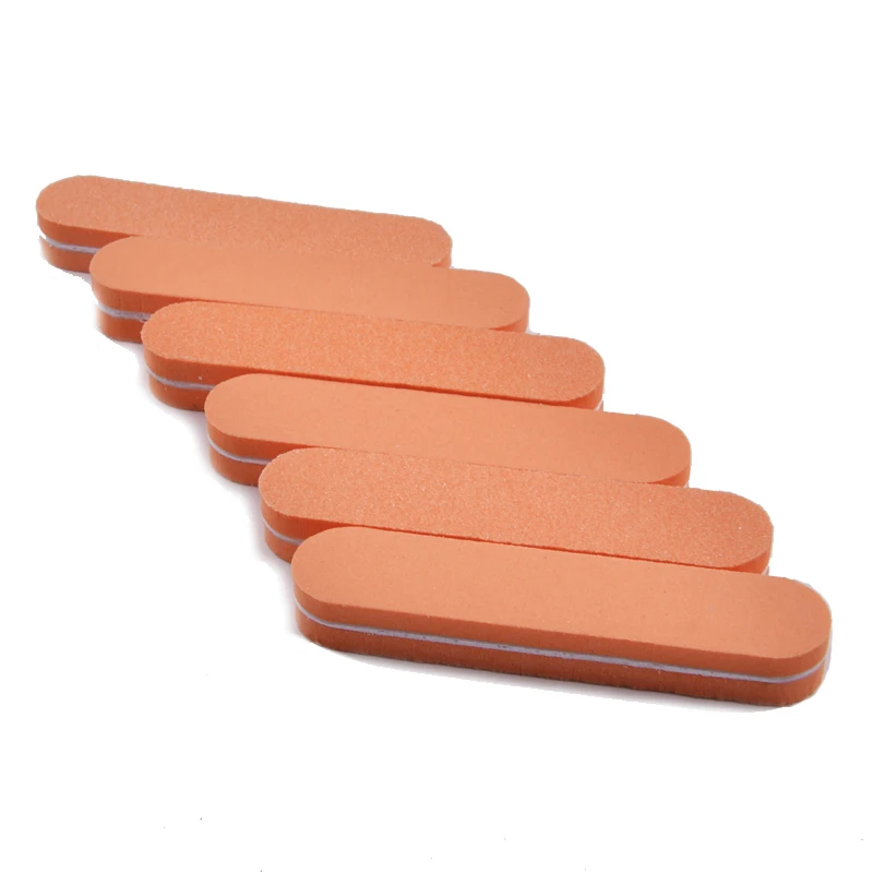 10Pcs/lot Nail Files Durable Buffing 100/180 Grit Orange Nail Buffer