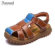 2017 genuine Leather Boys shoes fashion summer sandals new children beach sandals