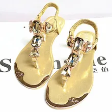 Летний стиль женские босоножки Вьетнамки модная женская обувь на плоской подошве Для женщин молния Женские сандалии-гладиаторы золото белый 938-1