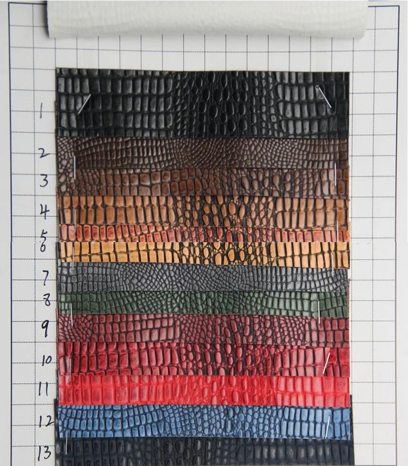 new Retro lizards grain leather synthetic animal skin faux PU leather