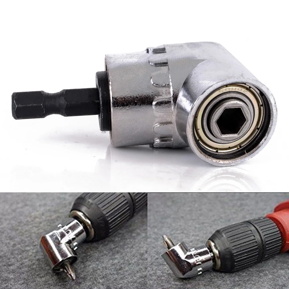 

Alloy Steel 105 Degree Screwdriver Head with 1/4 Hex Shank Turn Screw Joint for 1/4" 6.35mm Electric Drills & Socket Wrenches