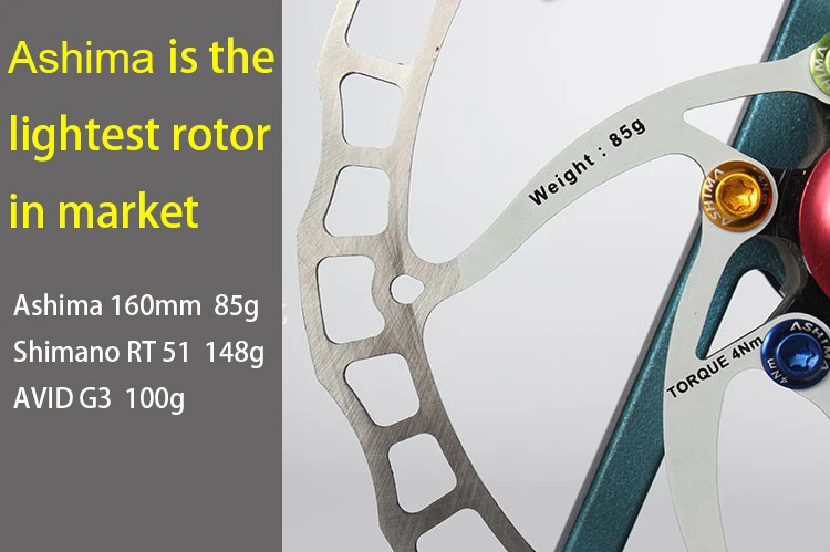 ASHIMA тормозного диска ротора ARO 08 Сверхлегкий 85 г, MTB шины для велосипеда из нержавеющей стали 160 мм 180 мм 203 мм 6-болты сделано в Тайване