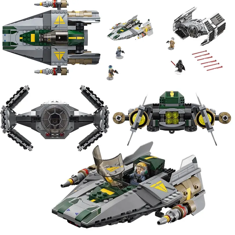 

Rogue One Vader's TIE Advanced VS A-Wing Starfighter Building Blocks Toys Compatible Legoings Star Series Wars