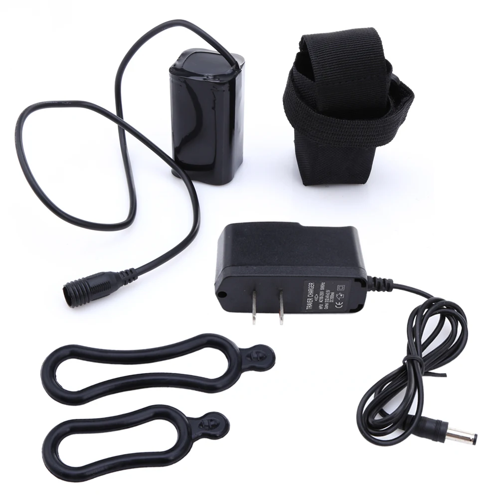 Cheap Waterproof IPX-7 6000LM  XML T6 LED Bike Bicycle Aluminum Alloy Torch Lamp Headlight +Battery+Charger  Black/red/blue 9