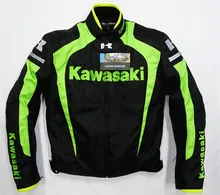 Rua Da Motocicleta Equitação Jaqueta com Protetores de Moto GP Racing Team para KAWASAKI Preto Verde Roupas
