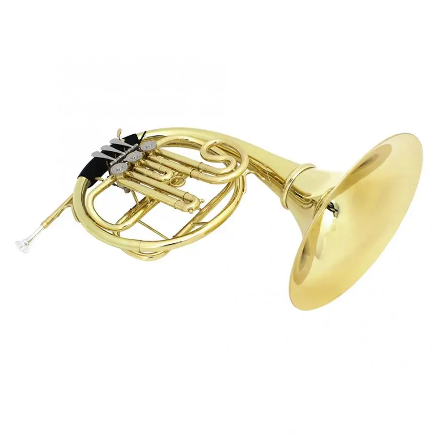 

3 Brass Gold Lacquer French Horn Split Type Musical Instrument French Horn Head Brass Instruments