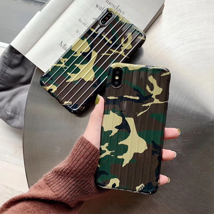 

Simple Couple Camouflage Phone Cover Case For Iphone X Xs Max Xr 10 8 7 6 6s Plus Luxury Army Green Soft Silicone Coque Fundas